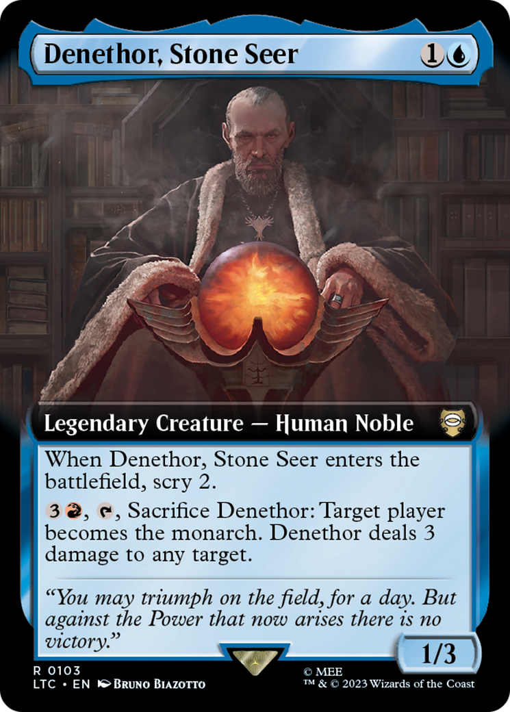 Denethor, Stone Seer (Extended Art) [The Lord of the Rings: Tales of Middle-Earth Commander] | Gaming Infinity