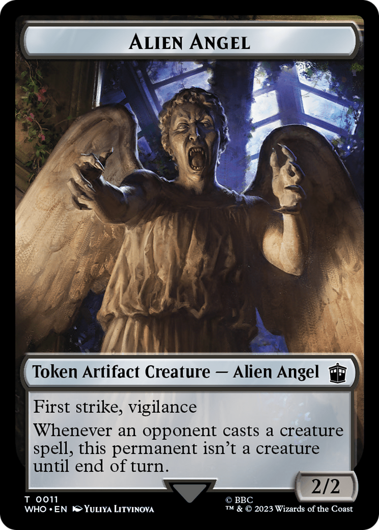 Alien Angel // Clue (0023) Double-Sided Token [Doctor Who Tokens] | Gaming Infinity