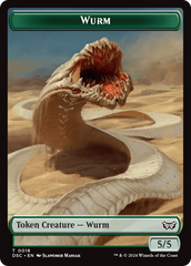 Wurm (0018) // Fractal Double-Sided Token [Duskmourn: House of Horror Commander Tokens] | Gaming Infinity