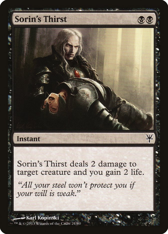 Sorin's Thirst [Duel Decks: Sorin vs. Tibalt] | Gaming Infinity