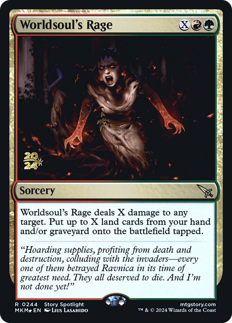Worldsoul's Rage [Murders at Karlov Manor Prerelease Promos] | Gaming Infinity