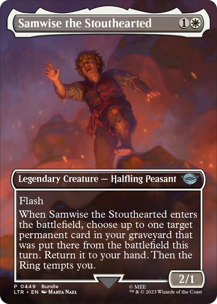 Samwise the Stouthearted (Borderless Alternate Art) [The Lord of the Rings: Tales of Middle-Earth] | Gaming Infinity