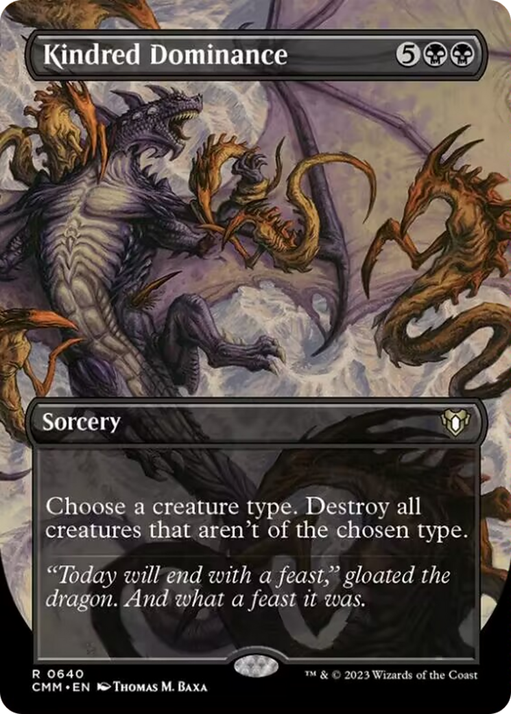 Kindred Dominance (Borderless Alternate Art) [Commander Masters] | Gaming Infinity