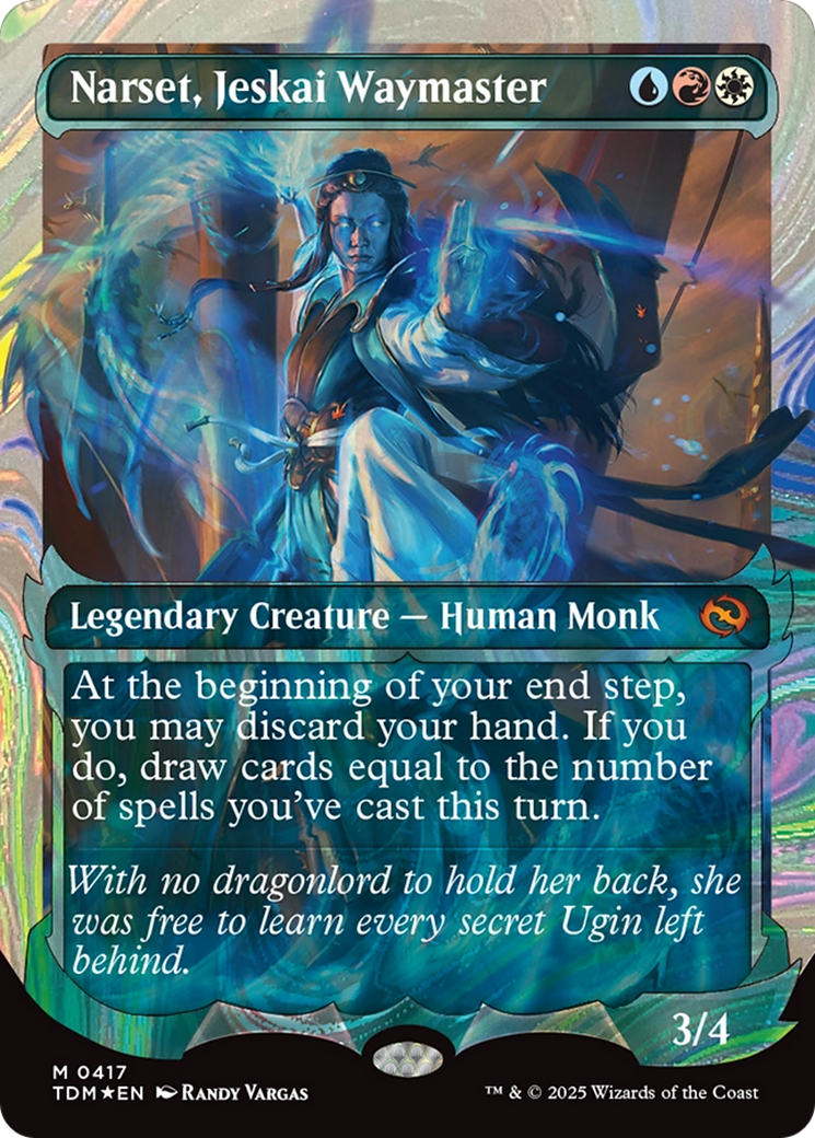 Narset, Jeskai Waymaster (Showcase) (Halo Foil) [Tarkir: Dragonstorm] | Gaming Infinity