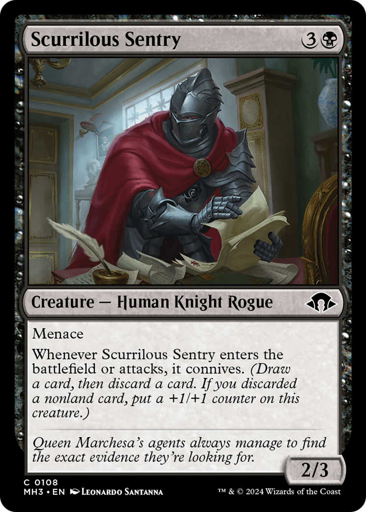 Scurrilous Sentry [Modern Horizons 3] | Gaming Infinity