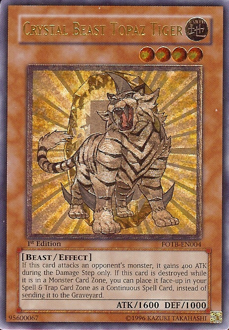 Crystal Beast Topaz Tiger [FOTB-EN004] Ultimate Rare | Gaming Infinity