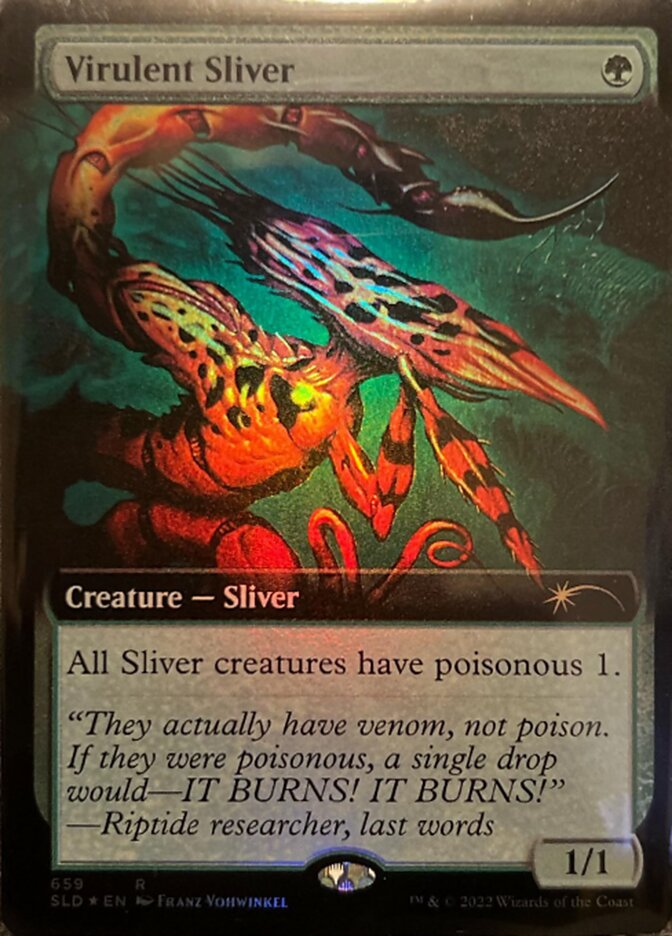 Virulent Sliver (Extended Art) [Secret Lair Drop Promos] | Gaming Infinity