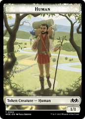 Human // Food (0012) Double-Sided Token [Wilds of Eldraine Tokens] | Gaming Infinity