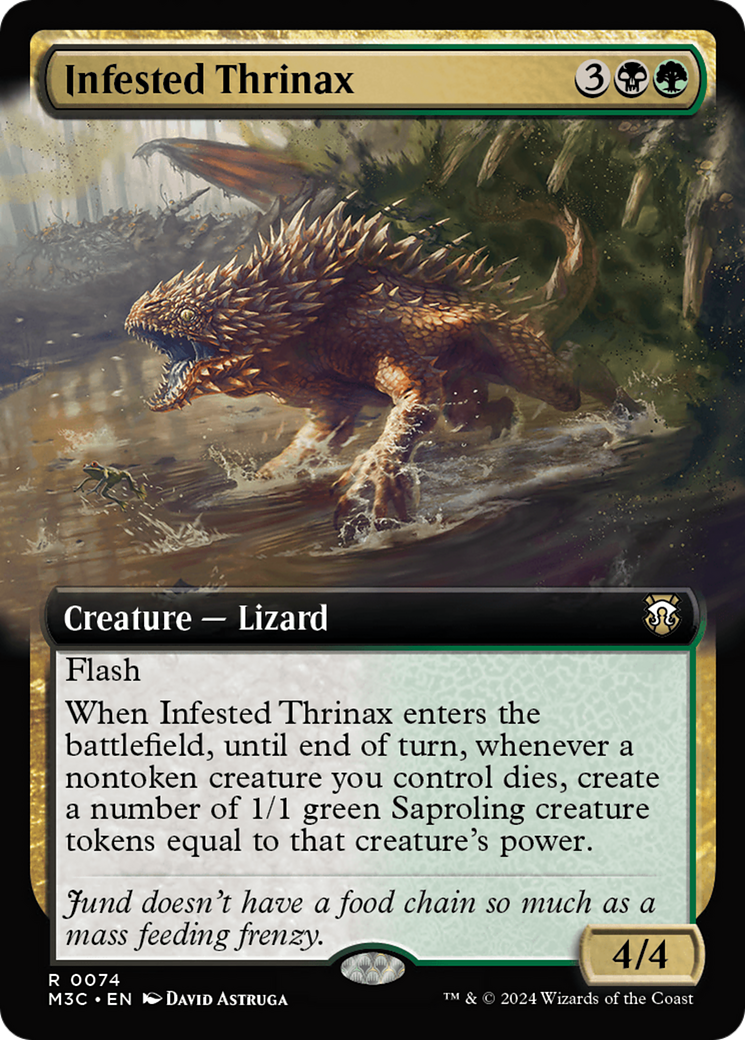 Infested Thrinax (Extended Art) (Ripple Foil) [Modern Horizons 3 Commander] | Gaming Infinity