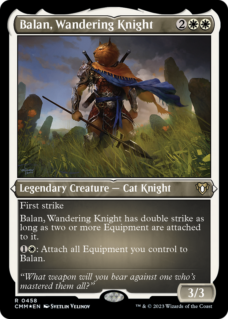 Balan, Wandering Knight (Foil Etched) [Commander Masters] | Gaming Infinity