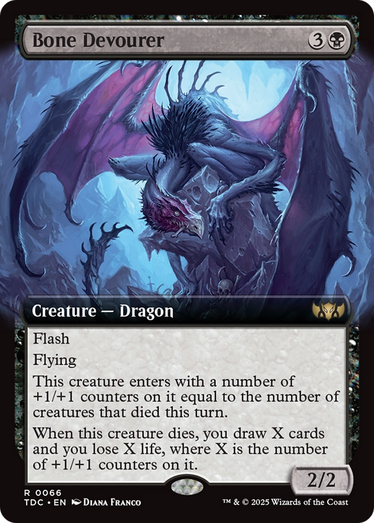Bone Devourer (Extended Art) [Tarkir: Dragonstorm Commander] | Gaming Infinity