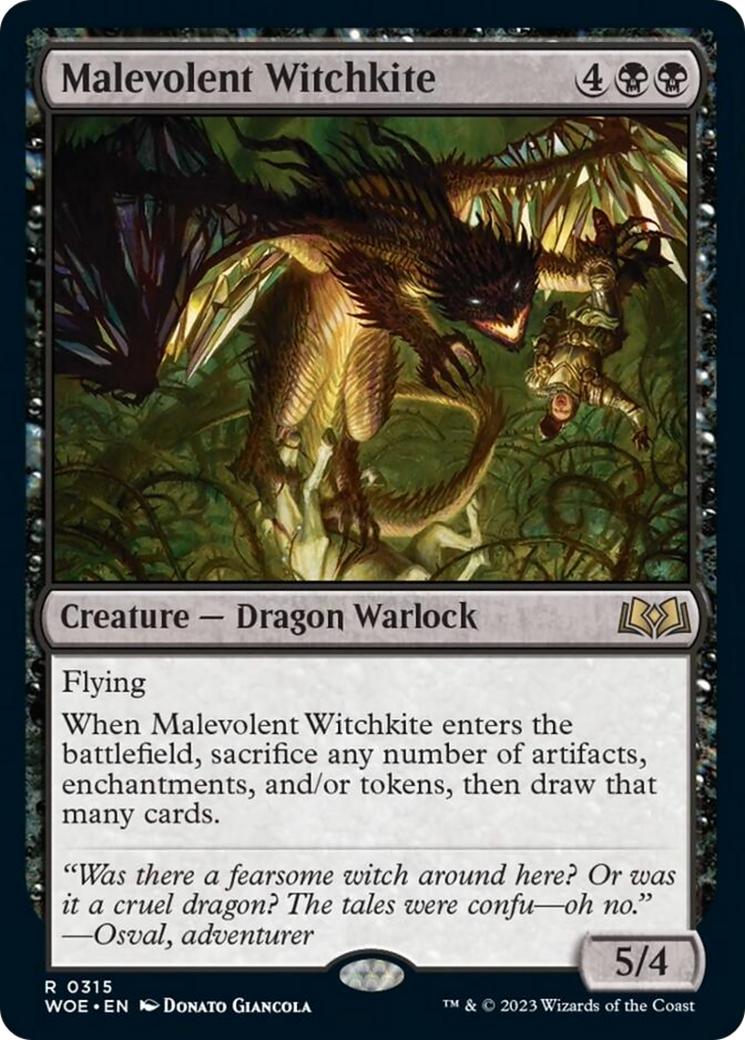 Malevolent Witchkite [Wilds of Eldraine] | Gaming Infinity