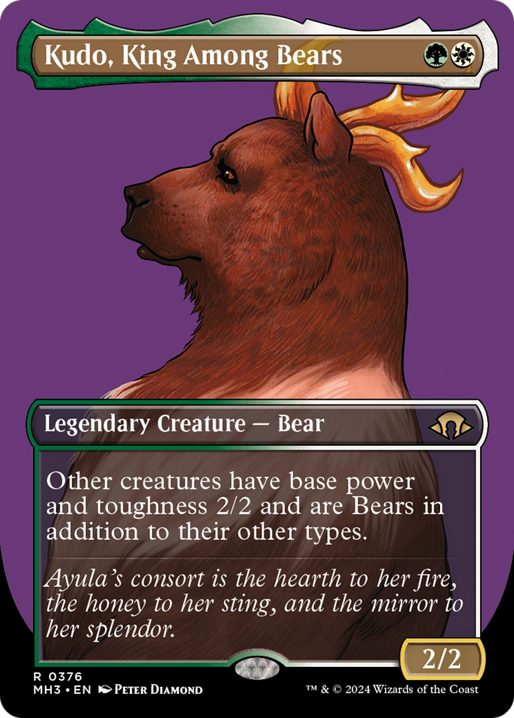 Kudo, King Among Bears (Borderless) [Modern Horizons 3] | Gaming Infinity