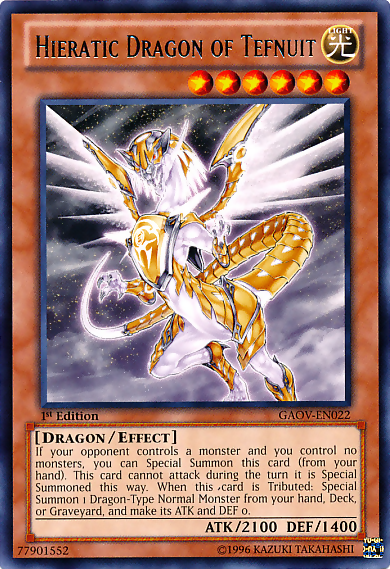 Hieratic Dragon of Tefnuit [GAOV-EN022] Rare | Gaming Infinity