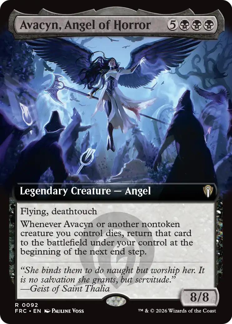 Avacyn, Angel of Horror (Extended Art) [Reality Fracture Commander] | Gaming Infinity