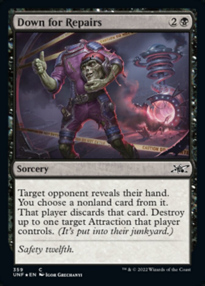 Down for Repairs (Galaxy Foil) [Unfinity] | Gaming Infinity