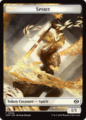 Spirit (0006) // Spirit (0007) Double-Sided Token [Tarkir: Dragonstorm Tokens] | Gaming Infinity