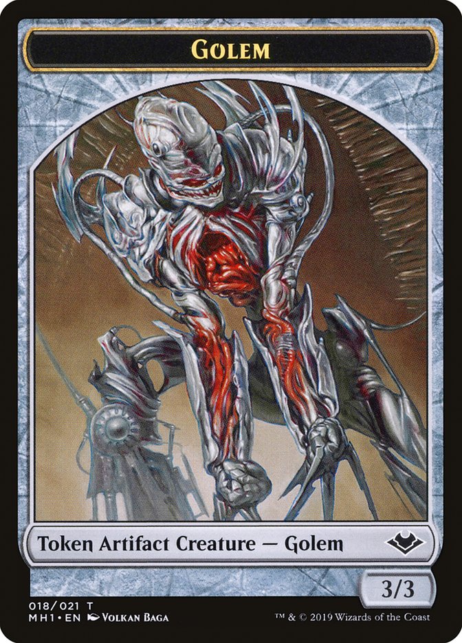 Soldier (004) // Golem (018) Double-Sided Token [Modern Horizons Tokens] | Gaming Infinity