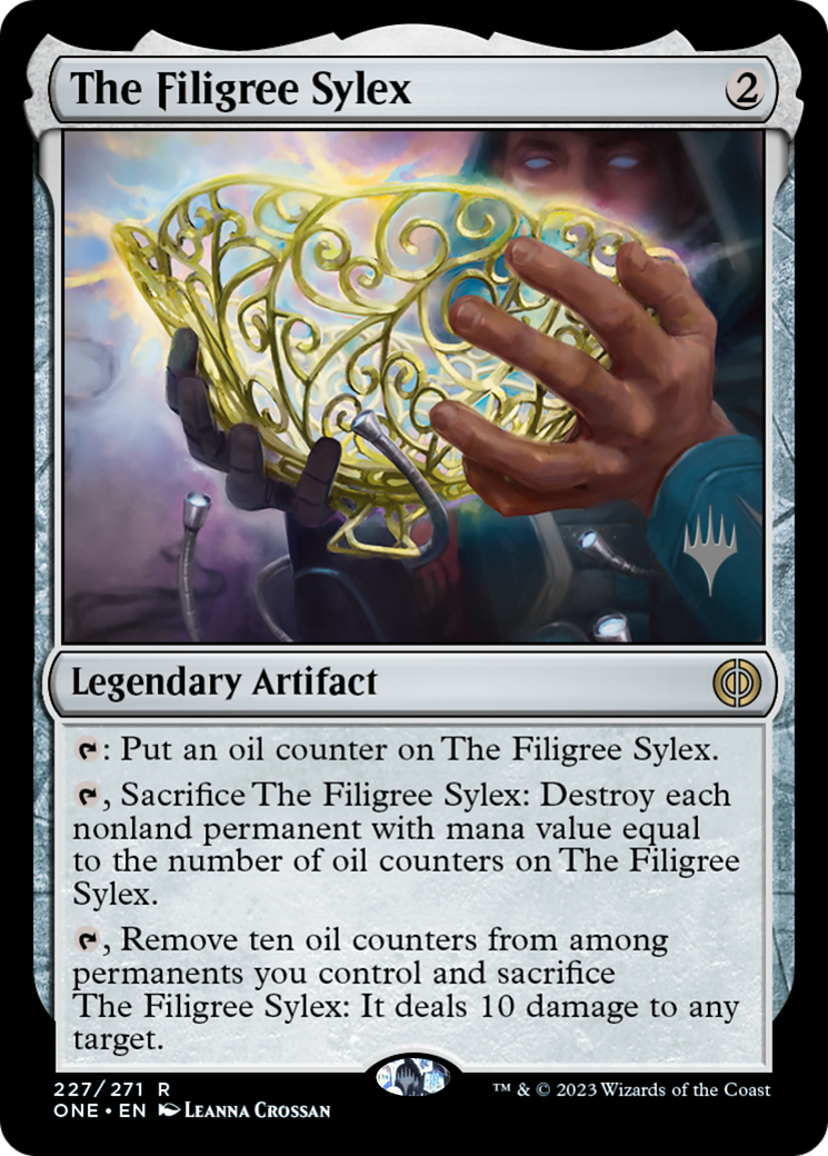 The Filigree Sylex (Promo Pack) [Phyrexia: All Will Be One Promos] | Gaming Infinity