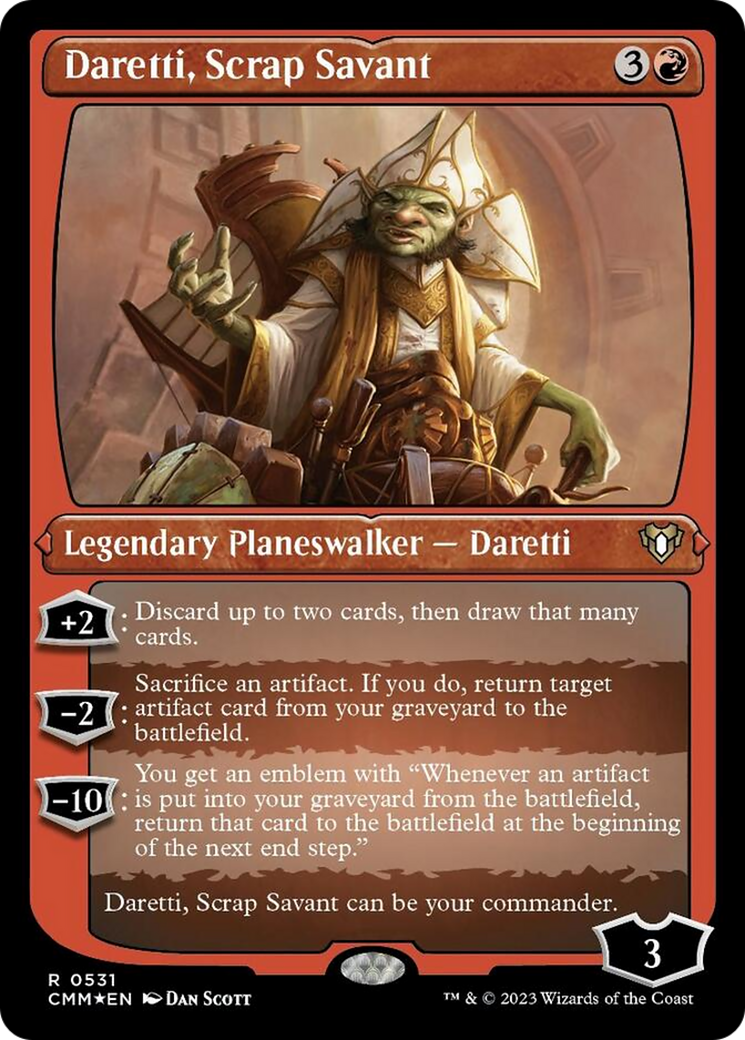 Daretti, Scrap Savant (Foil Etched) [Commander Masters] | Gaming Infinity