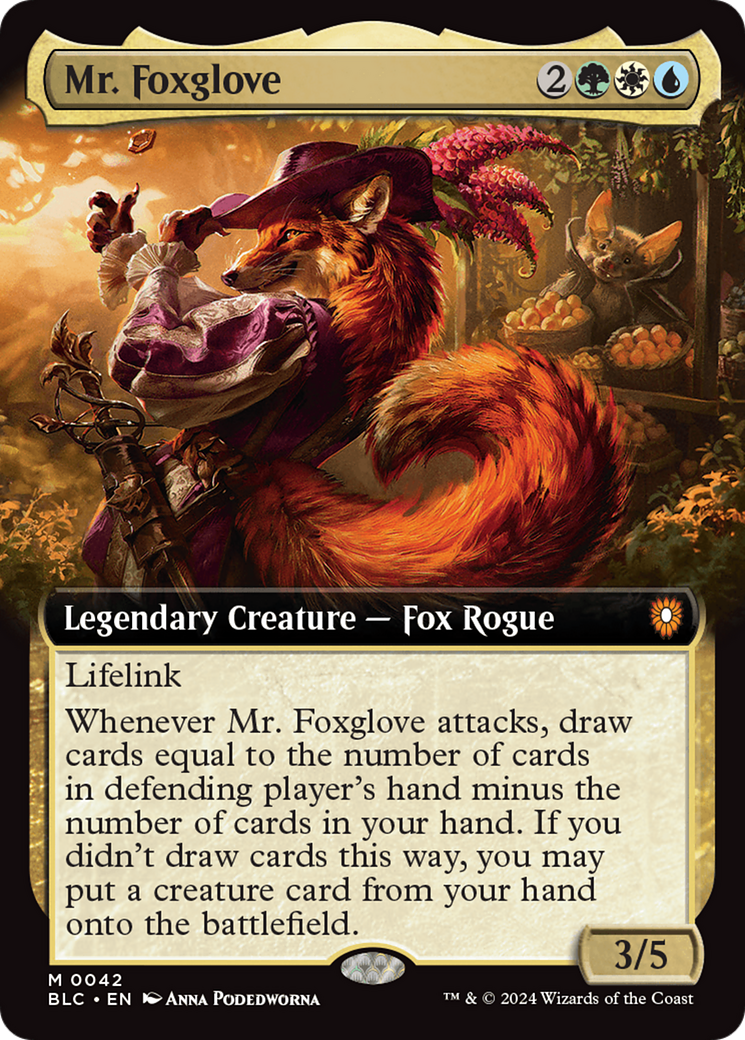 Mr. Foxglove (Extended Art) [Bloomburrow Commander] | Gaming Infinity