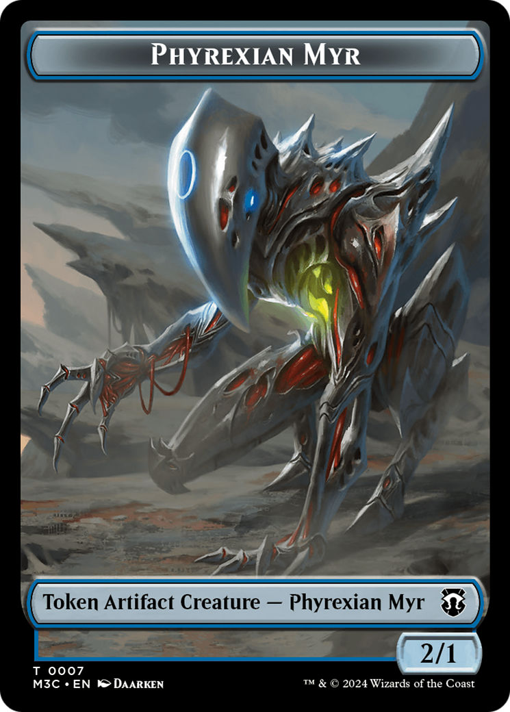 Phyrexian Myr // Servo Double-Sided Token [Modern Horizons 3 Commander Tokens] | Gaming Infinity