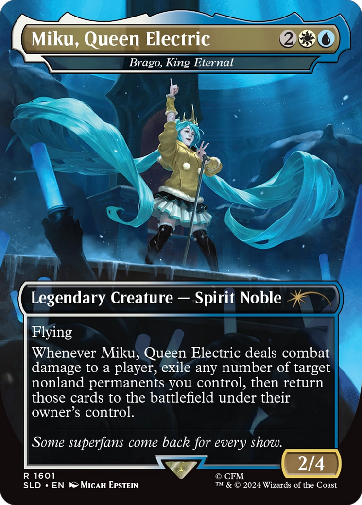 Miku, Queen Electric - Brago, King Eternal (Rainbow Foil) [Secret Lair Drop Series] | Gaming Infinity