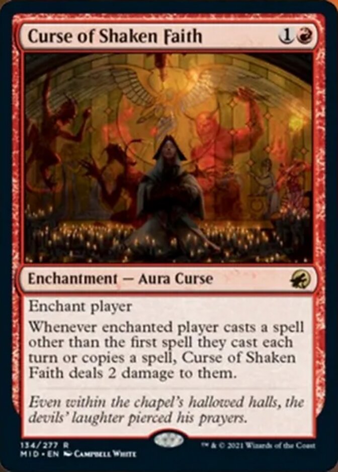 Curse of Shaken Faith [Innistrad: Midnight Hunt] | Gaming Infinity