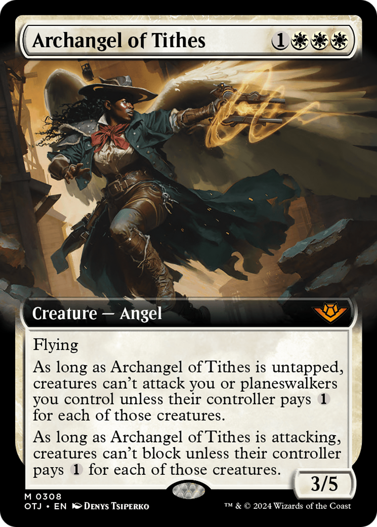 Archangel of Tithes (Extended Art) [Outlaws of Thunder Junction] | Gaming Infinity