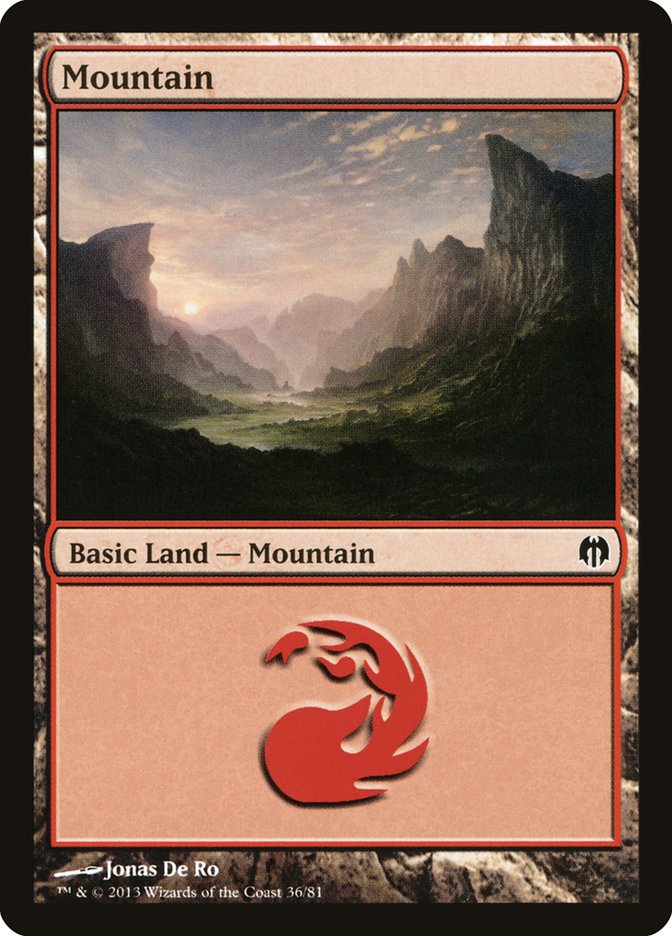 Mountain (36) [Duel Decks: Heroes vs. Monsters] | Gaming Infinity