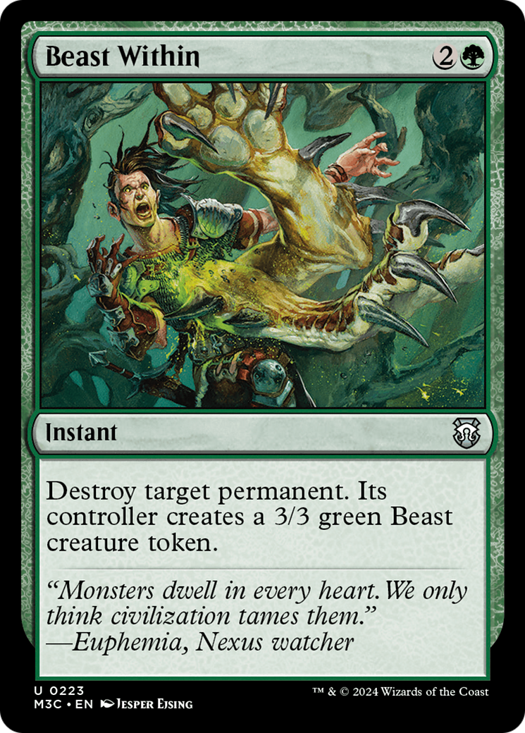 Beast Within (Ripple Foil) [Modern Horizons 3 Commander] | Gaming Infinity