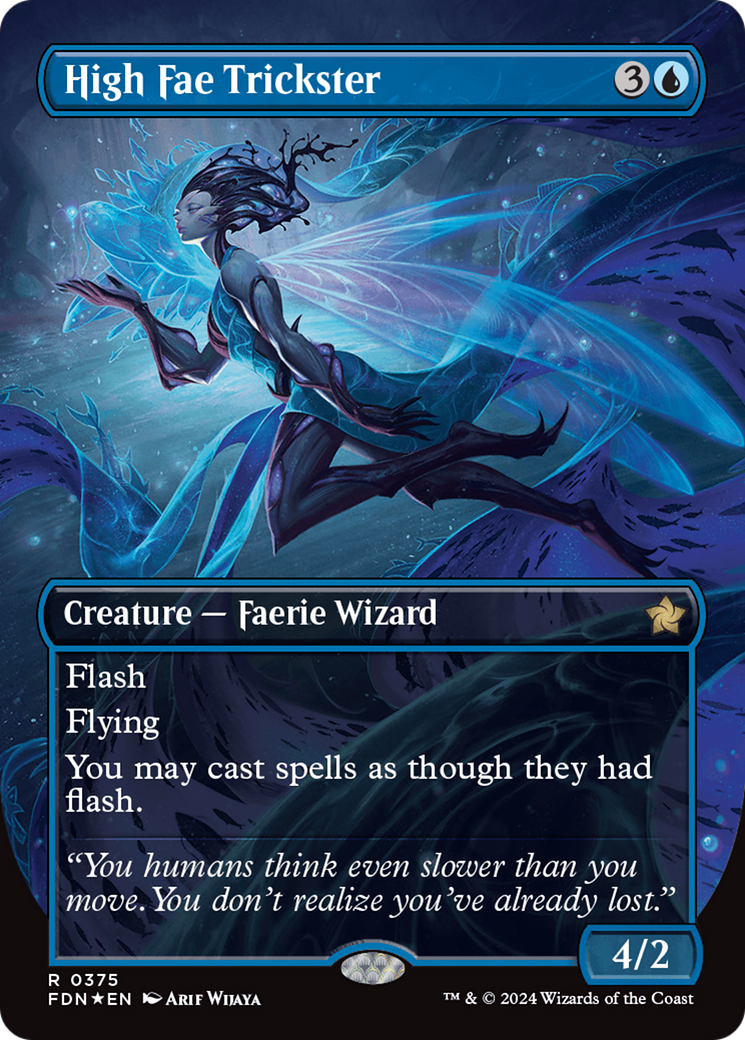 High Fae Trickster (Borderless) (Mana Foil) [Foundations] | Gaming Infinity