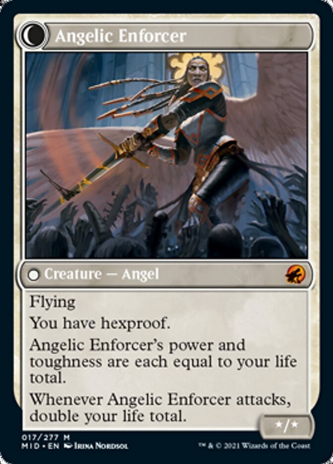 Enduring Angel // Angelic Enforcer [Innistrad: Midnight Hunt] | Gaming Infinity