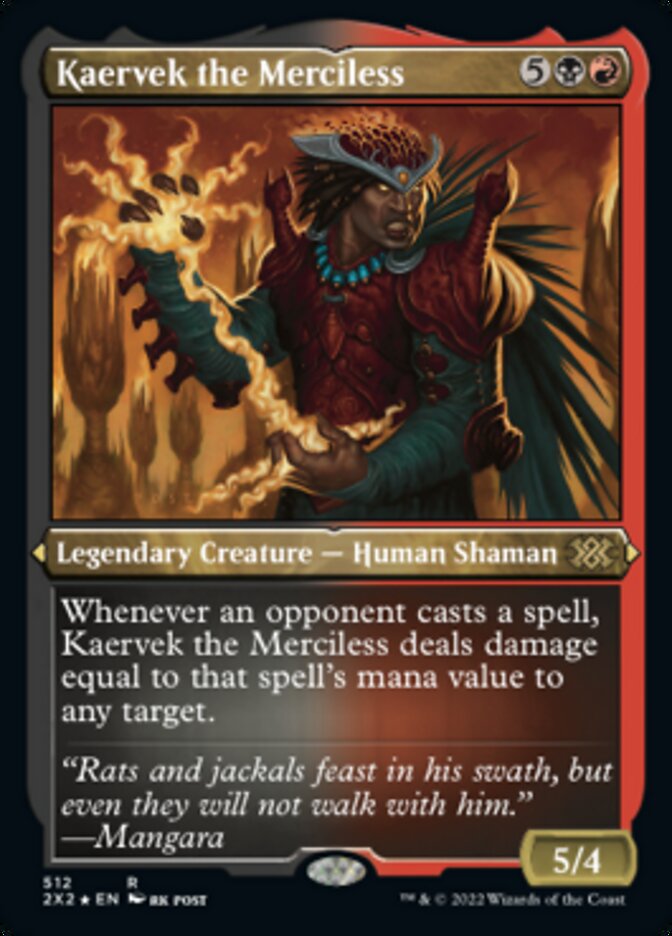 Kaervek the Merciless (Foil Etched) [Double Masters 2022] | Gaming Infinity