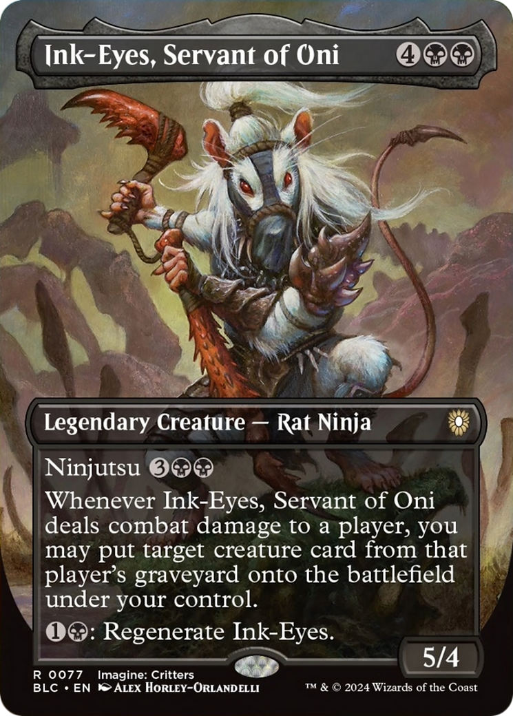 Ink-Eyes, Servant of Oni (Borderless) [Bloomburrow Commander] | Gaming Infinity