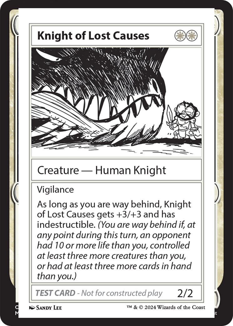 Knight of Lost Causes [Mystery Booster 2 Playtest Cards] | Gaming Infinity