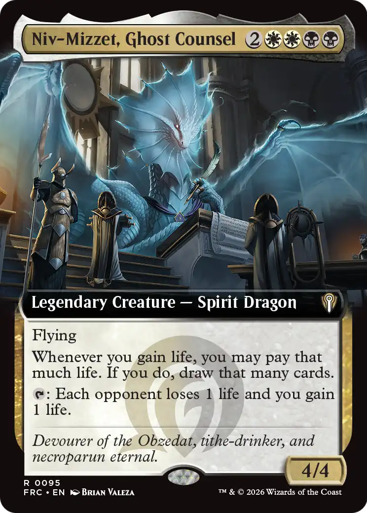 Niv-Mizzet, Ghost Counsel (Extended Art) [Reality Fracture Commander] | Gaming Infinity