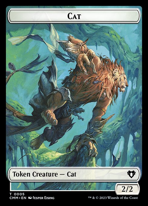 Spirit (0010) // Cat (0005) Double-Sided Token [Commander Masters Tokens] | Gaming Infinity