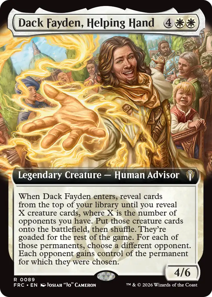 Dack Fayden, Helping Hand (Extended Art) [Reality Fracture Commander] | Gaming Infinity