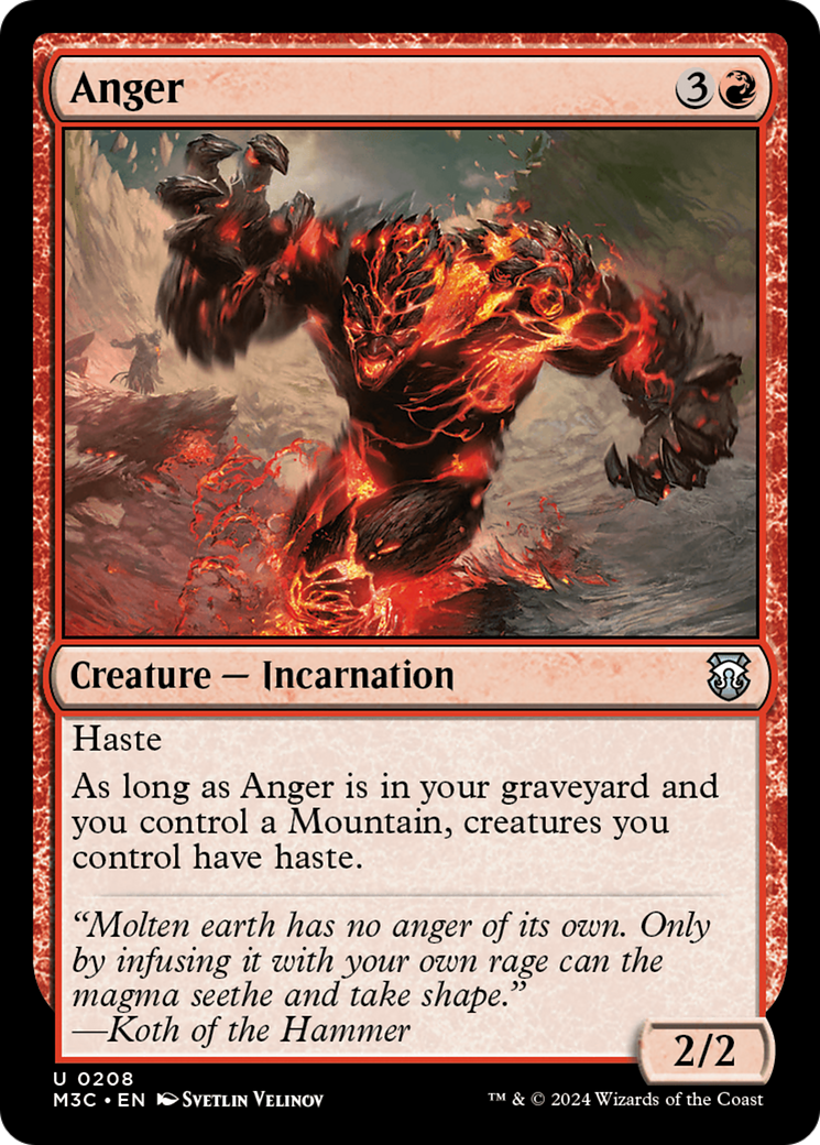 Anger (Ripple Foil) [Modern Horizons 3 Commander] | Gaming Infinity