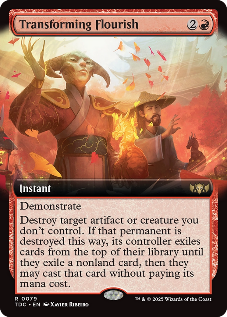 Transforming Flourish (Extended Art) [Tarkir: Dragonstorm Commander] | Gaming Infinity