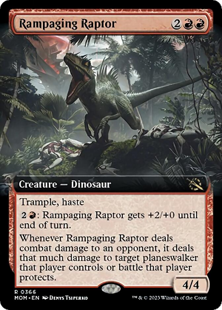 Rampaging Raptor (Extended Art) [March of the Machine] | Gaming Infinity