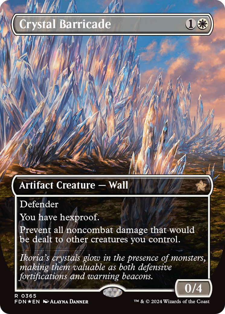 Crystal Barricade (Borderless) (Mana Foil) [Foundations] | Gaming Infinity