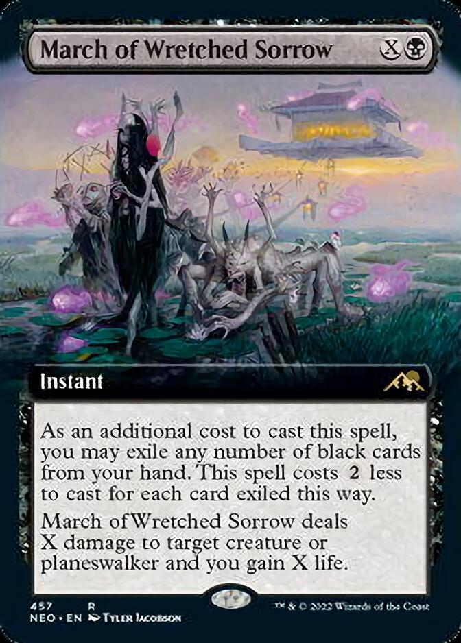 March of Wretched Sorrow (Extended Art) [Kamigawa: Neon Dynasty] | Gaming Infinity