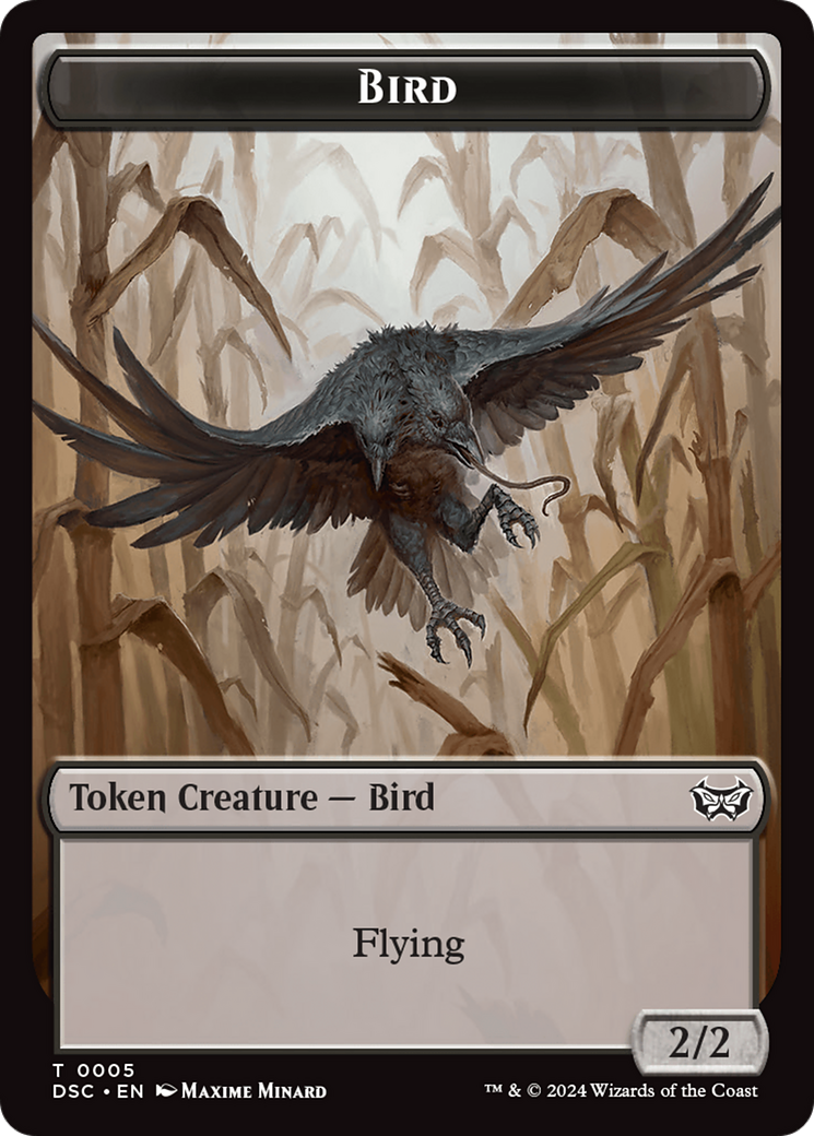 Demon // Bird Double-Sided Token [Duskmourn: House of Horror Commander Tokens] | Gaming Infinity