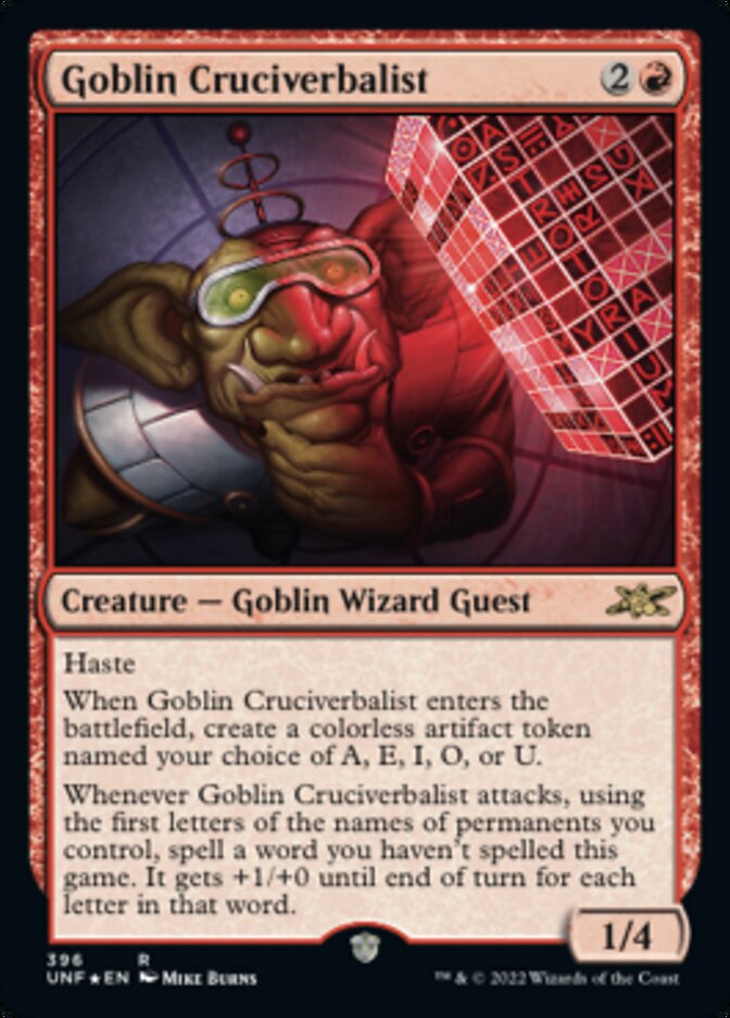 Goblin Cruciverbalist (Galaxy Foil) [Unfinity] | Gaming Infinity