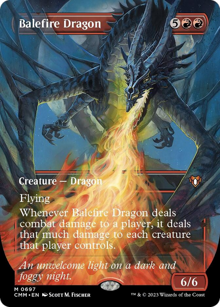 Balefire Dragon (Borderless Alternate Art) [Commander Masters] | Gaming Infinity