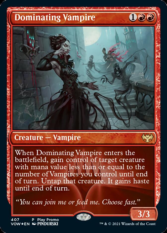 Dominating Vampire (Play Promo) [Innistrad: Crimson Vow Promos] | Gaming Infinity