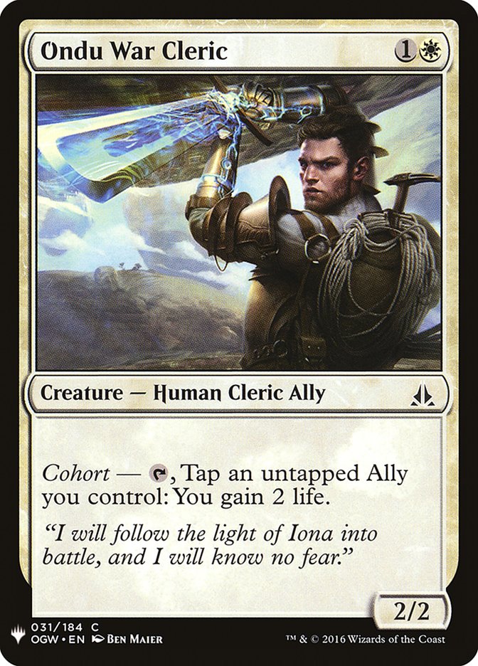 Ondu War Cleric [Mystery Booster] | Gaming Infinity