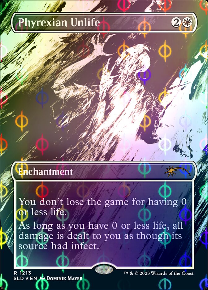 Phyrexian Unlife (Borderless Ichor Step-and-Compleat Foil) [Secret Lair Drop Series] | Gaming Infinity